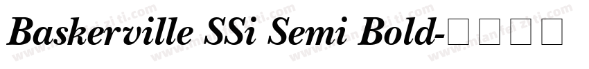Baskerville SSi Semi Bold字体转换